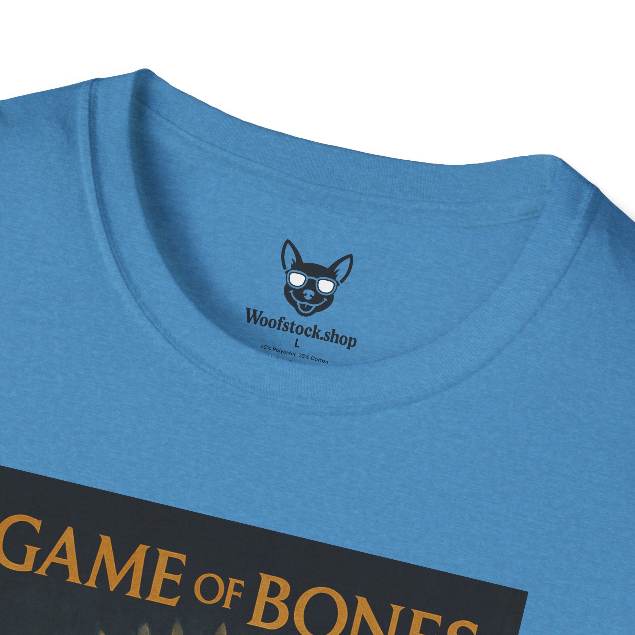 Game of Thrones TV Poster Dog Parody Unisex Softstyle T-Shirt -- Funny Dog Tee for TV and Dog Lovers